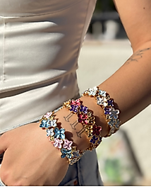 Renkli Çiçekli Bileklik