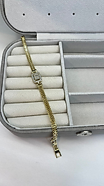 14K ALTIN KAPLAMA  BAGET ÇELİK BİLEKLİK