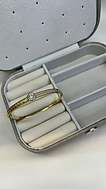 14K ALTIN KAPLAMA ÇELİK KELEPÇE BİLEKLİK