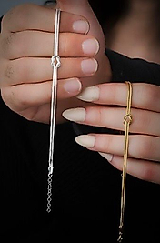 925 AYAR GÜMÜŞ DÜĞÜM ÇİFT BİLEKLİĞİ