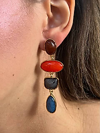 RENKLİ TAŞLI KÜPE