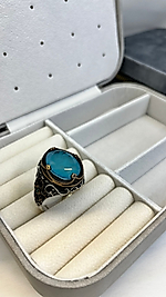 925 AYAR TURMALİN TAŞLI GÜMÜŞ YÜZÜK