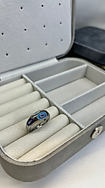 ÇELİK SİLVER  NAZAR BONCUKLU YÜZÜK